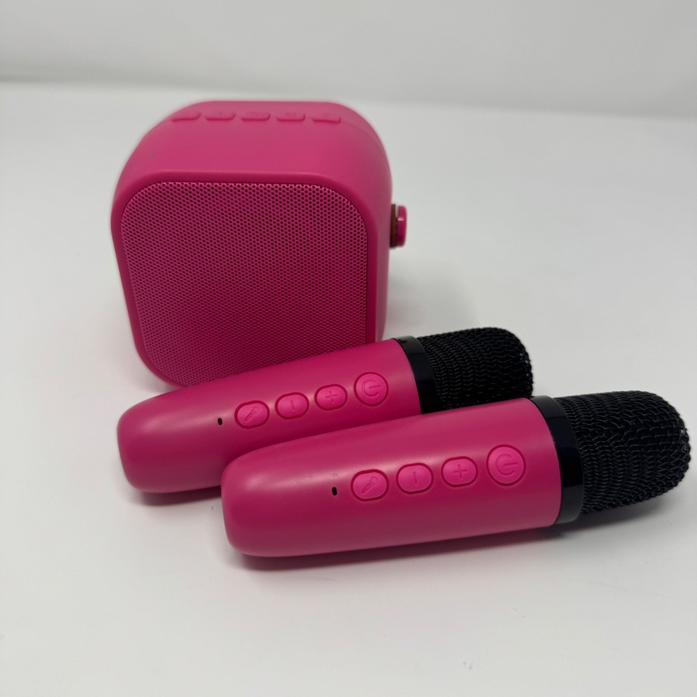 Karaoke Machine for Kids Wireless Portable Mini Pink‎ Bluetooth TESTED WORKS